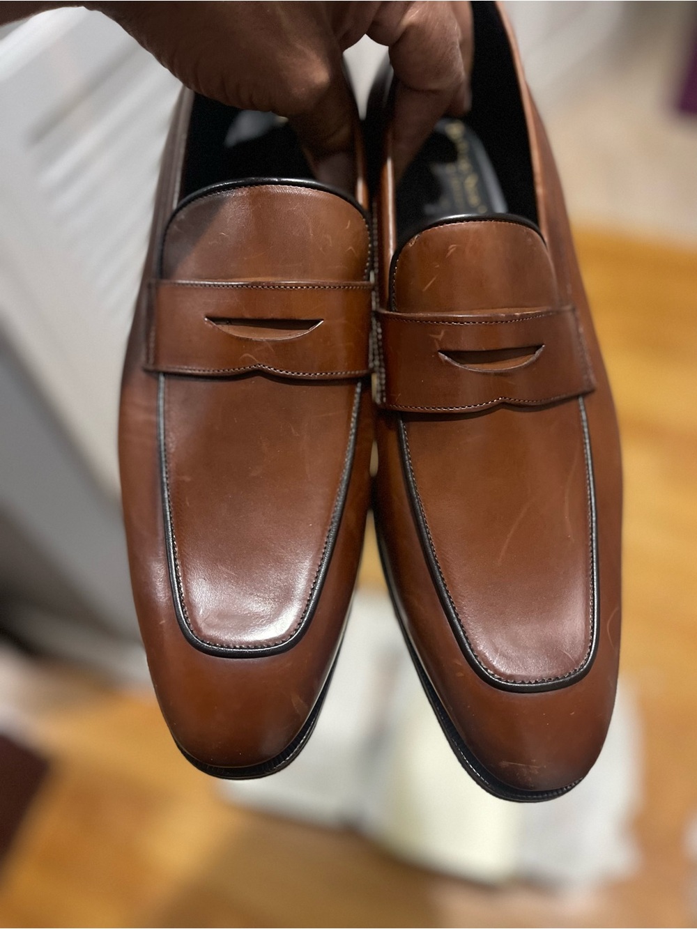 NWT To Boot NY Men's Brown Leather Slip-On Loafers Sz 10.5